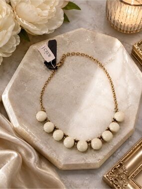 NWT J. Crew Cream Bubble Necklace